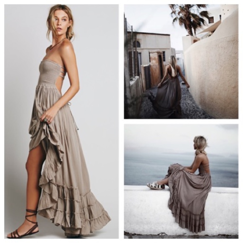 Free People Taupe Beige Endless Summer Dre…